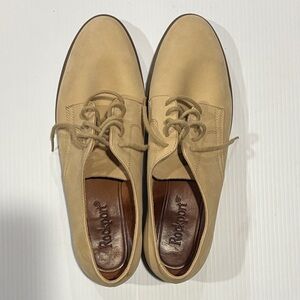 Rockport Women's Beige Leather Oxfords Size 9
